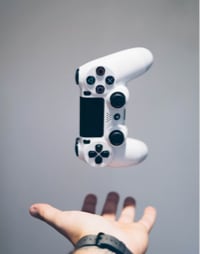 joystick falling in a hand